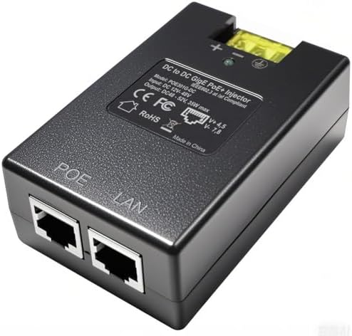 Gigabit DC PoE+ Injector | 12V 24V (12-48V) DC Input | 50V 30W DC PoE+ Out | DC-DC Convertor + 802.3 af/at Solar PoE Injector Adapter for ePMP2000/3000, Force400/425, Q61, PoE Lighting|B0DZGCPPX8