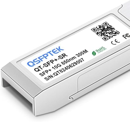 QSFPTEK 4Packs 10GBASE-LR Transceiver, 10G SFP+ Patch Module, 1310nm, 10km, DDM LC, 10Gbe Ethernet Mini-GBIC for Cisco SFP-10G-LR, Ubiquiti UF-SM-10G, Mikrotik, Netgear, Qnap NAS, D-Link|B08P4MFPD5