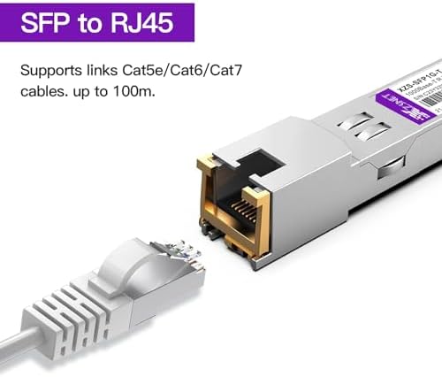 1000BASE-SX SFP Transceiver, 1.25G SFP to LC Multimode Fiber Module Compatible with Cisco GLC-SX-MMD, Ubiquiti UniFi UF-MM-1G, Mikrotik, Meraki, Netgear AGM731F, D-Link and More, 2 Pack|B0CJCH939W