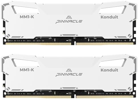 Timetec Pinnacle Konduit 32GB KIT(2x16GB) DDR4 3200MHz PC4-25600 CL16-18-18-38 XMP2.0 Overclocking 1.35V Dual Rank Compatible for AMD and Intel Desktop Gaming PC Memory Module - Black|B09T2G15VF