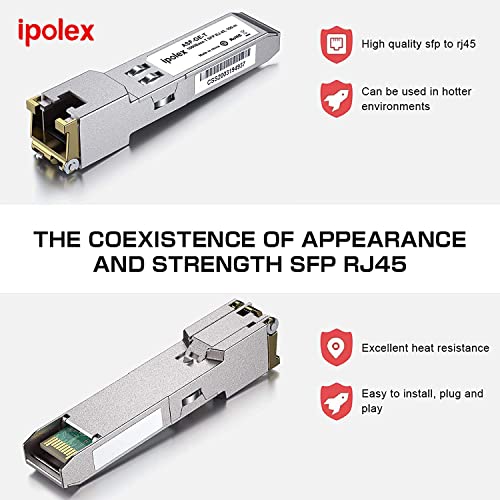 ipolex 1000Base-LX/LH SFP Transceiver, 1.25G SFP LC Fiber Module, Gigabit Single Mode Mini GBIC, 1310nm SMF, up to 20km, for Cisco GLC-LH-SMD, Ubiquiti UF-SM-1G, Meraki, TP-Link TL-SM311LS and More|B01EN33VN2