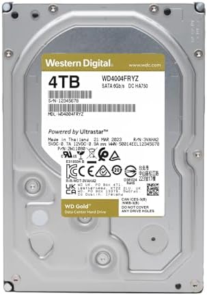 Western Digital 24TB WD Gold Enterprise Class SATA Internal Hard Drive HDD - 7200 RPM, SATA 6 Gb/s, 512 MB Cache, 3.5" - WD242KRYZ|B0DMB8BV8V