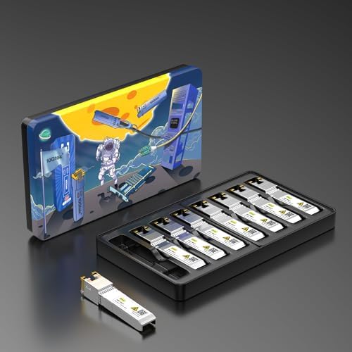 10Gtek 10GBase-LR SFP+ Transceiver, 10G 1310nm SMF SingleMode Fiber Optic Module, 10km, for Cisco SFP-10G-LR, Meraki MA-SFP-10GB-LR, Ubiquiti UniFi UF-SM-10G, Fortinet, Mikrotik, Netgear, Pack of 2|B08BP4M8LV