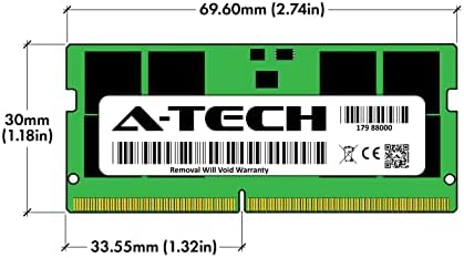 A-Tech 32GB Kit (2x16GB) DDR5 4800MHz PC5-38400 CL40 SODIMM 1.1V Non-ECC Unbuffered SO-DIMM 262-Pin Laptop Computer RAM Memory Upgrade Modules|B0B17CH652