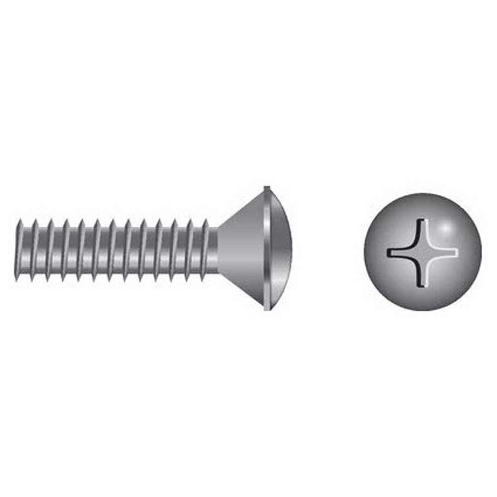 Seachoice Phillips Machine Screws, Oval Head, 8-32 x 1"