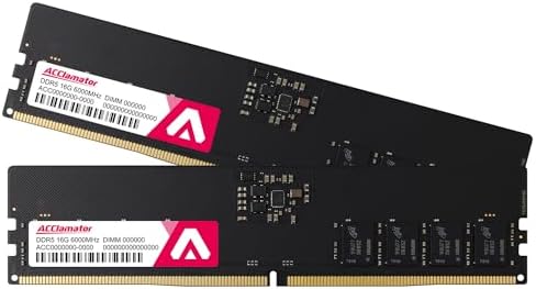 DDR5 RAM 32GB Kit (2x16GB) 4800MHz (PC5-38400) CL40 1.1V On die ECC UDIMM 288-Pin Desktop Memory Module Acclamator|B0DYJFJBJZ