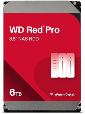 Western Digital 16TB WD Red Pro NAS Internal Hard Drive HDD - 7200 RPM, SATA 6 Gb/s, CMR, 512 MB Cache, 3.5" - WD161KFGX|B08K3VVKSW