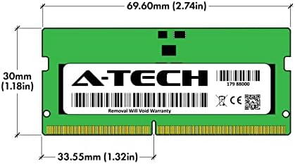 A-Tech 32GB DDR5 4800MHz PC5-38400 CL40 SODIMM 2Rx8 Dual Rank 1.1V Non-ECC Unbuffered SO-DIMM 262-Pin Laptop Computer RAM Memory Upgrade Module|B0B1718KB1