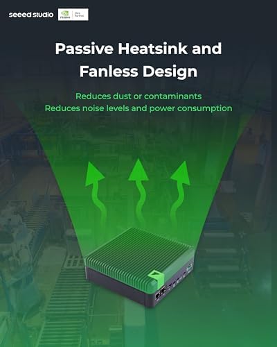 seeed studio NVIDIA Jetson Orin NX 16GB Edge AI Device - reComputer J4012, 4xUSB 3.2, M.2 Key E & Key M Slot, Pre-Installed Jetpack System with NVIDIA Jetpack on 128GB NVMe SSD|B0C88V4CB7