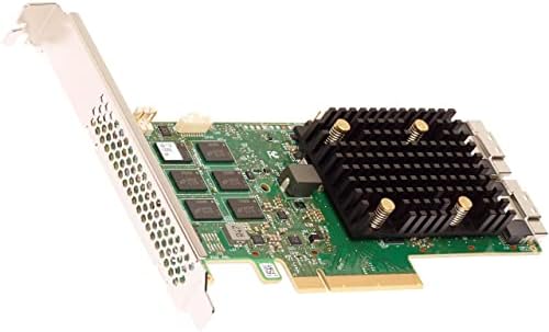 Broadcom 9500-16i 12Gb/s Tri-Mode SAS/NVMe HBA, PCIe 4.0, Up to 1024 SAS/SATA or 32 NVMe Devices, Windows, macOS, Linux Compatible