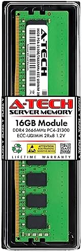 A-Tech Server 32GB Kit (2x16GB DDR4 2666MHz PC4-21300 ECC UDIMM 2Rx8 Dual Rank 1.2V ECC Unbuffered DIMM 288-Pin Server & Workstation RAM Memory Upgrade Modules (A-Tech Enterprise Series