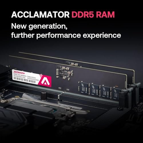 DDR5 RAM 32GB Kit (2x16GB) 4800MHz (PC5-38400) CL40 1.1V On die ECC UDIMM 288-Pin Desktop Memory Module Acclamator|B0DYJFJBJZ