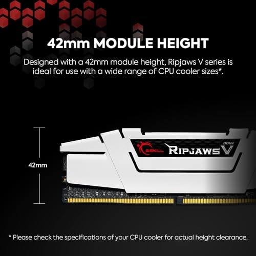 G.SKILL RipjawsV Series DDR4 RAM (XMP 128GB (4x32GB 3200MT/s CL16-18-18-38 1.35V Intel AMD Desktop Computer Memory U-DIMM - Black (F4-3200C16Q-128GVK