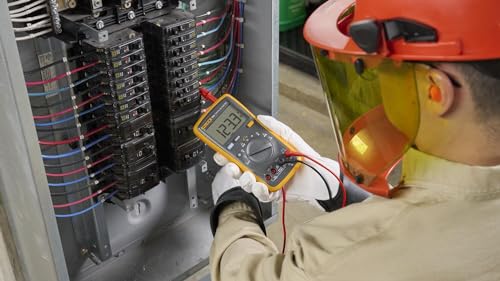 Fluke 15B+ Digital Multimeter, for Electrical Applications, Measures AC/DC Voltage and Current Measurements up to 1000V and 10A, Along with Resistance, Continuity, Diode, and Capacitance Capabilities
