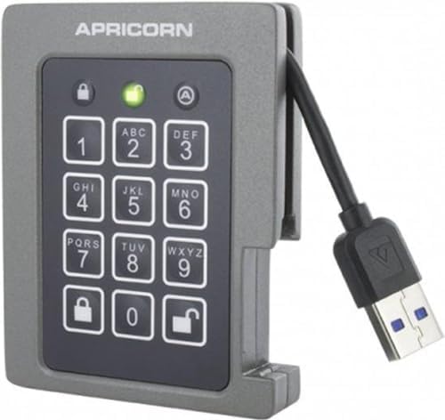 Apricorn 2TB Aegis Padlock SSD 256-Bit, FIPS 140-2 Level 2 Validated Ruggedized USB 3.0 Encrypted External Portable Drive (ASSD-3PL256-2TBF)|B079L2MG32