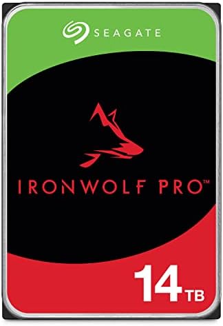 Seagate IronWolf Pro, 14 TB, Enterprise NAS Internal HDD –CMR 3.5 Inch, SATA 6 Gb/s, 7,200 RPM, 256 MB Cache for RAID Network Attached Storage (ST14000NT001)|B0B94P481H