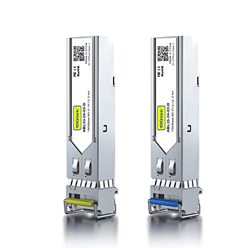 10Gtek 1.25G SFP 1000Base-SX Multimode LC Fiber Transceiver, 850nm MMF, 550m, for Cisco GLC-SX-MMD/SFP-GE-S, Meraki MA-SFP-1GB-SX, Fortinet, Ubiquiti UniFi UF-MM-1G, Mikrotik, TP-Link, Pack of 2|B08BP3JDBV