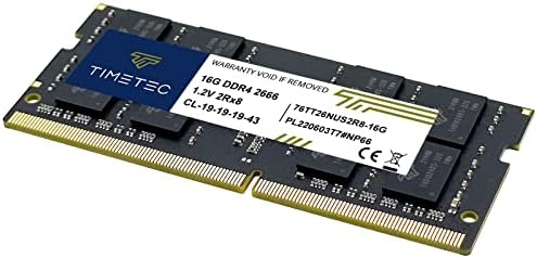 Timetec Elite DDR4 32GB Kit (2 x 16GB) 2666MHz (DDR4-2666) PC4-21300 CL19 Non-ECC Unbuffered 1.2V 2Rx8 Dual Rank 260 Pin SODIMM Laptop Notebook PC Computer Memory RAM Upgrade|B0G2RK9BL6