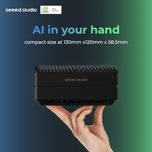 seeed studio NVIDIA Jetson Orin NX 16GB Edge AI Device - reComputer J4012, 4xUSB 3.2, M.2 Key E & Key M Slot, Pre-Installed Jetpack System with NVIDIA Jetpack on 128GB NVMe SSD|B0C88V4CB7