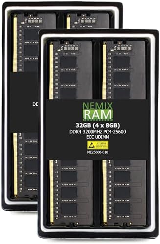 NEMIX RAM 16GB (1X16GB DDR4 3200MHZ PC4-25600 2Rx8 1.2V CL22 288-PIN ECC Unbuffered UDIMM Compatible with Dell PowerEdge R350 Rack Server