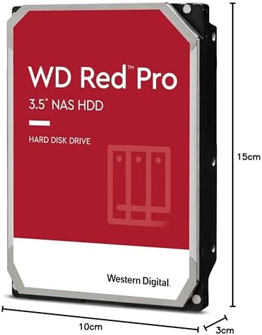 Western Digital 24TB WD Red Pro NAS Internal Hard Drive HDD - 7200 RPM, SATA 6 Gb/s, CMR, 512 MB Cache, 3.5" -WD241KFGX|B0DZY2TN8T