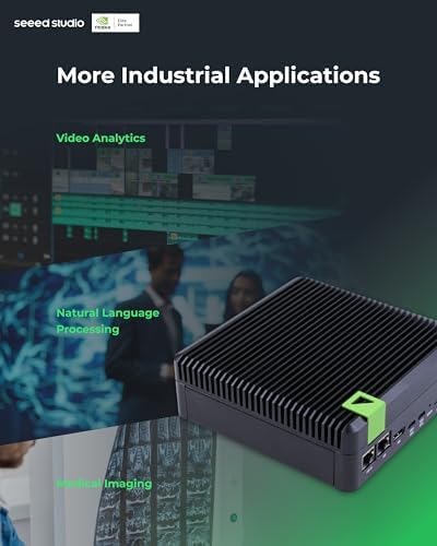 seeed studio NVIDIA Jetson Orin NX 16GB Edge AI Device - reComputer J4012, 4xUSB 3.2, M.2 Key E & Key M Slot, Pre-Installed Jetpack System with NVIDIA Jetpack on 128GB NVMe SSD|B0C88V4CB7