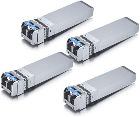 10Gtek 10GBase-SR SFP+ LC Transceiver, 10G 850nm Multimode SFP Module, up to 300 Meters, for Cisco SFP-10G-SR, Meraki MA-SFP-10GB-SR, Ubiquiti UniFi UF-MM-10G, Fortinet, Mikrotik and More, Pack of 10|B00ZCDDOPS