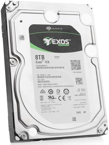 Seagate Exos 7E8 8TB 7200 RPM Nearline SAS 3.5-Inch Enterprise Hard Drive (ST8000NM0075 (Renewed