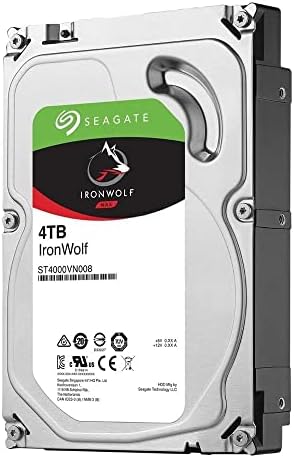 Seagate 4TB IronWolf NAS SATA Hard Drive 6Gb/s 256MB Cache 3.5-Inch Internal Hard Drive for NAS Servers, Personal Cloud Storage (ST4000VN008), Silver|B01LOOJBQY