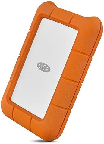 LaCie Rugged Thunderbolt USB-C 2TB External Hard Drive Portable HDD – USB 3.0 compatible, Drop Shock Dust Water Resistant, Mac and PC Computer Desktop Workstation Laptop, 1 Mo Adobe CC (STFS2000800