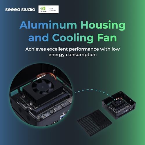 seeed studio NVIDIA Jetson Orin NX 16GB Edge AI Device - reComputer J4012, 4xUSB 3.2, M.2 Key E & Key M Slot, Pre-Installed Jetpack System with NVIDIA Jetpack on 128GB NVMe SSD|B0C88V4CB7
