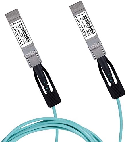 Chuangsuton 10G SFP+ AOC Cable | 10 GBASE SFP+ to SFP+ Active Optical Fiber 10Gbps SFP Plus/Mini GBIC/Transceiver Module Cable Compatible with Dell AOC-SFP-10G-5M 5M/16.4ft|B08TRGKGTT