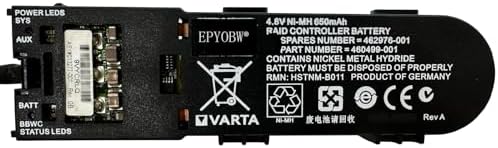 EPYOBW 462976-001 Laptop Battery 4.8V Compatible with HP Smart Array P P212 P400 P410 P410i P411 P800 Raid Controllers Series 460499-001 462969-B21 381573-001 398648-001 HSTNM-B011|B0CSG4LD12