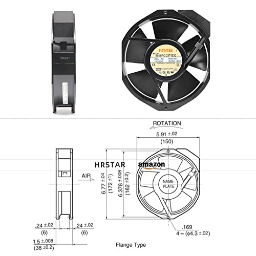 for NMB-MAT 5915PC-23T-B30 172X150X38MM 230V UPS AXIAL Cooling Fan
