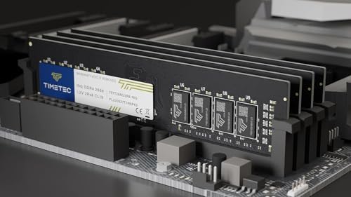 Timetec Elite 32GB KIT(2x16GB DDR4 2666MHz PC4-21300 Non-ECC Unbuffered 1.2V CL19 2Rx8 Dual Rank 288 Pin UDIMM Desktop Memory RAM Module Upgrade (32GB KIT(2x16GB