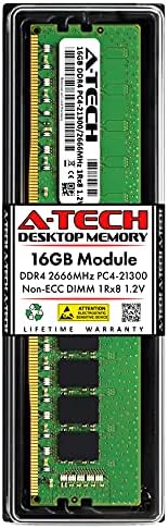 A-Tech 16GB RAM Replacement for Kingston KCP426NS8/16 | DDR4 2666MHz PC4-21300 (PC4-2666V) 1Rx8 1.2V Non-ECC UDIMM 288-Pin DIMM Memory Module|B09F21GC31