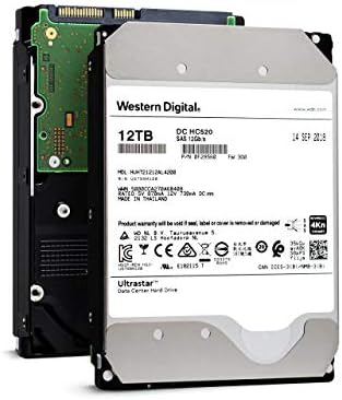 HGST WD Ultrastar DC HC520 HUH721212AL4200 12TB HDD 7200 RPM SAS 12Gb/s Interface 4Kn ISE 3.5-Inch Helium Data Center Enterprise Internal Hard Disk Drive, Model: 0F29560|B074JJ2LDH