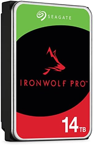 Seagate IronWolf Pro, 14 TB, Enterprise NAS Internal HDD –CMR 3.5 Inch, SATA 6 Gb/s, 7,200 RPM, 256 MB Cache for RAID Network Attached Storage (ST14000NT001)|B0B94P481H