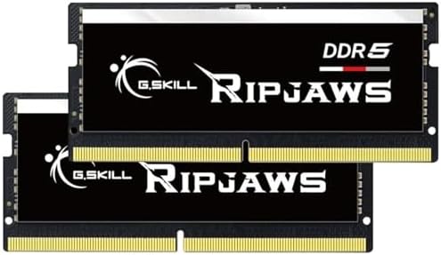 G.SKILL Ripjaws DDR5 SO-DIMM Series DDR5 RAM 32GB (2x16GB) 4800MT/s CL34-34-34-76 1.10V Unbuffered Non-ECC Notebook/Laptop Memory SO-DIMM (F5-4800S3434A16GA2-RS)|B0B1GMD6SB
