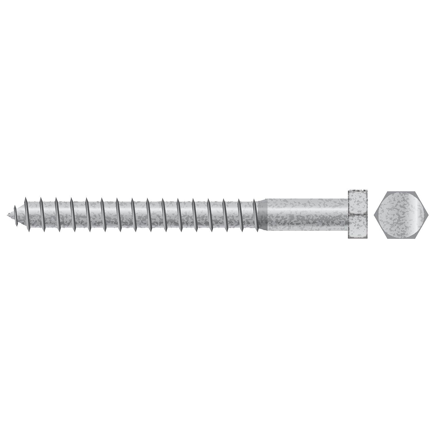 Seachoice SC2659 Lag Screw, 3/8 x 4"