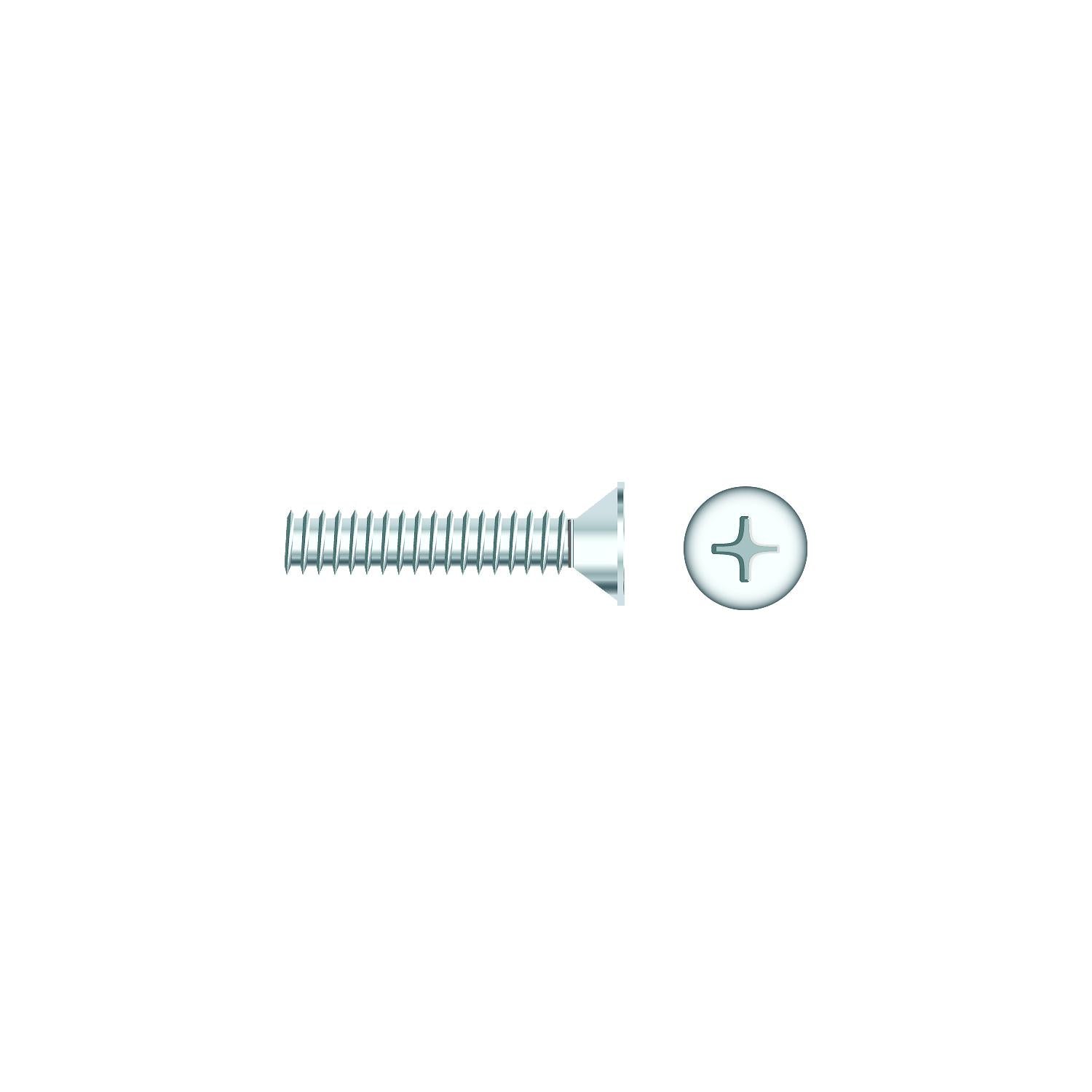 Seachoice SC780CH 01790 Chrome Plated SS Phillips Machine Screw Flat Head, 1/4-20 x 1-1/2"