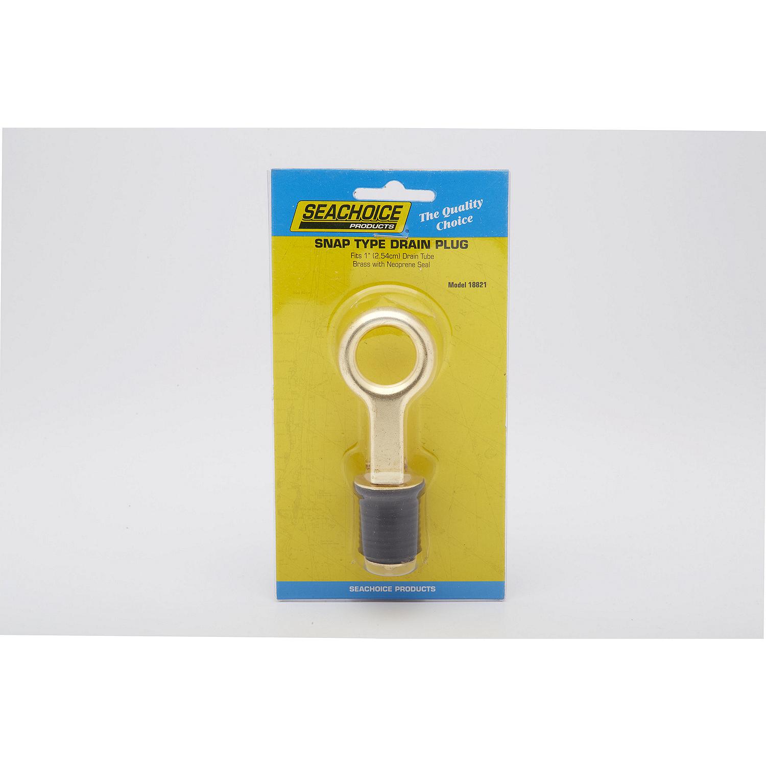 Seachoice 50-18821 Brass Drain Plug, 1 Snap