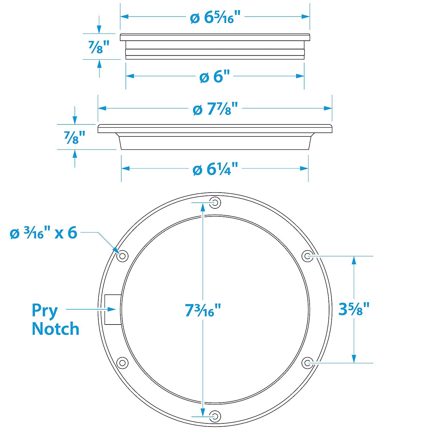 Seachoice 39501 Polypropylene Pry-Up Deck Plate