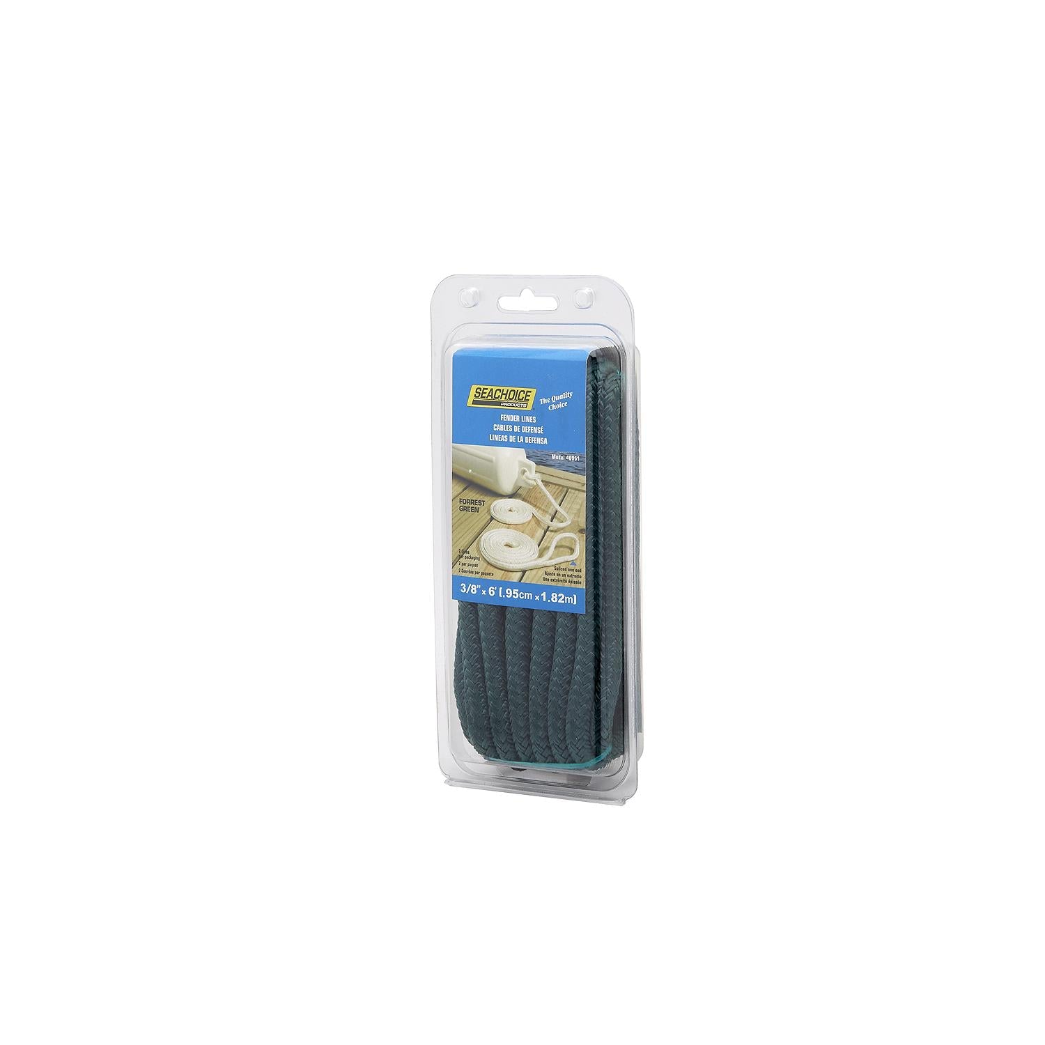 Seachoice Double Braided Nylon Fender Line (2 Per Pack)