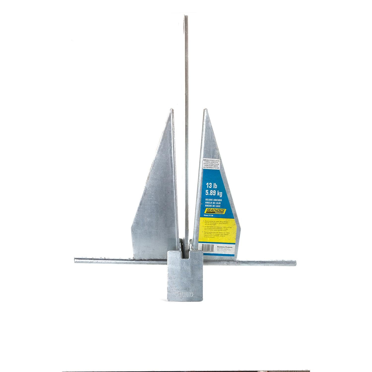 Seachoice 41730 Hot Dipped Galvanized Deluxe Anchor, Size 13S