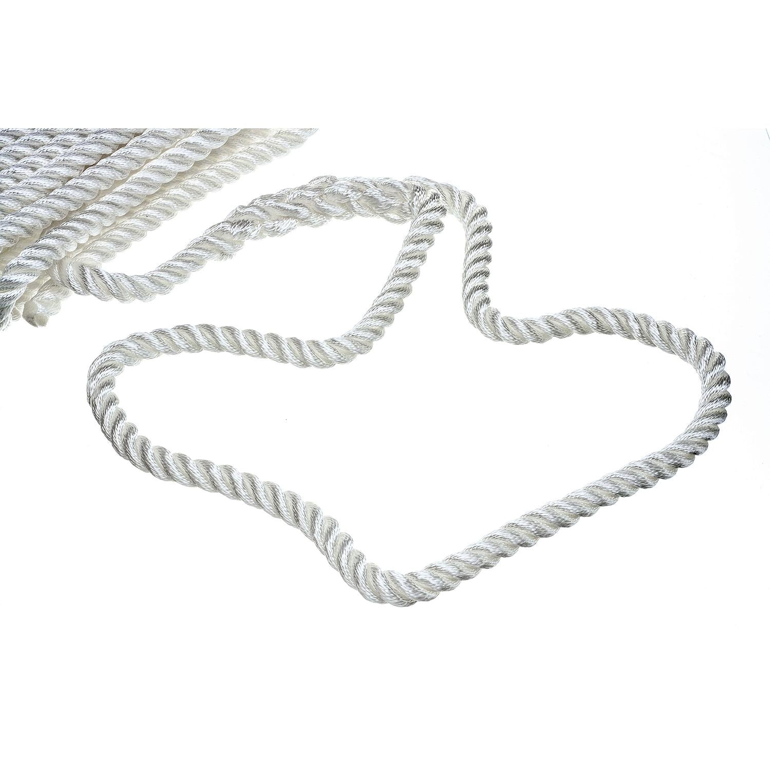 Seachoice 42641 3-Strand Twisted Nylon Dock Line, White, 3/4" x 35'
