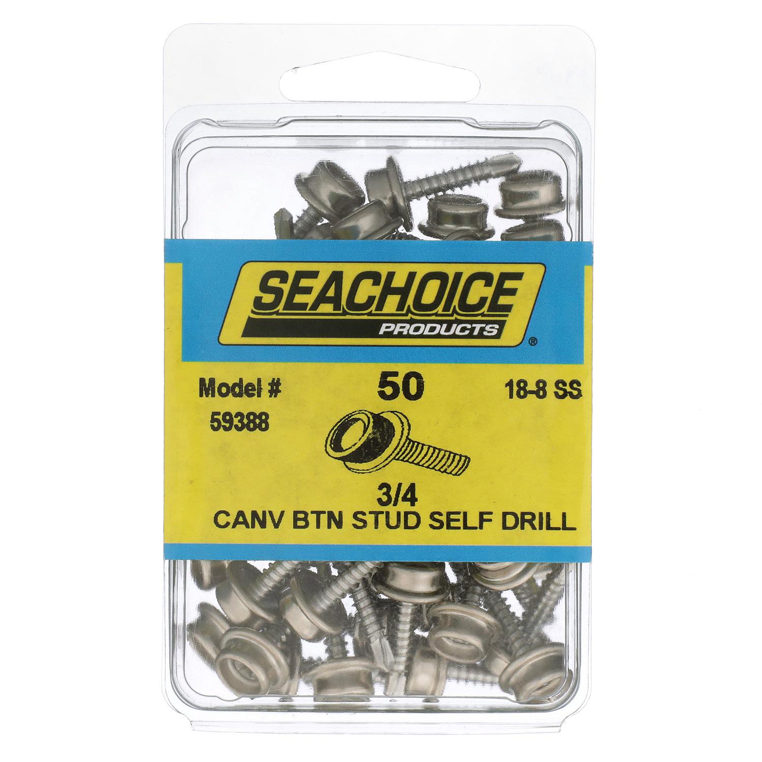 Seachoice Button Stud Self-Drilling Screw, 50/pk