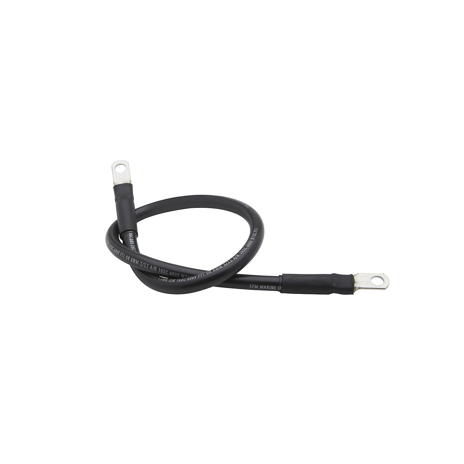 Seachoice 63021 Tinned Copper Battery Assembly, 4 AWG, Black, 2'