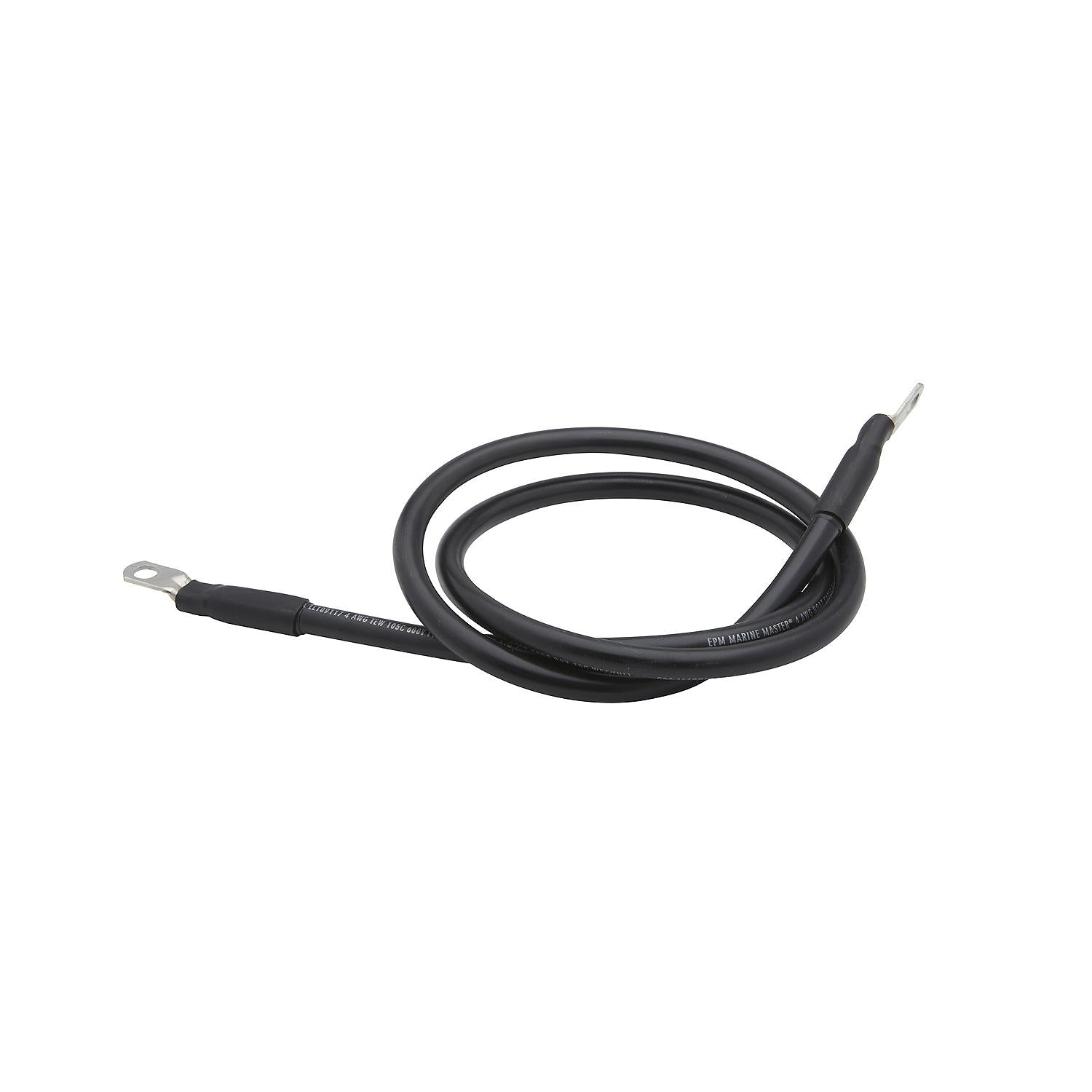 Seachoice 63024 Tinned Copper Battery Assembly, 4 AWG, Black, 6'