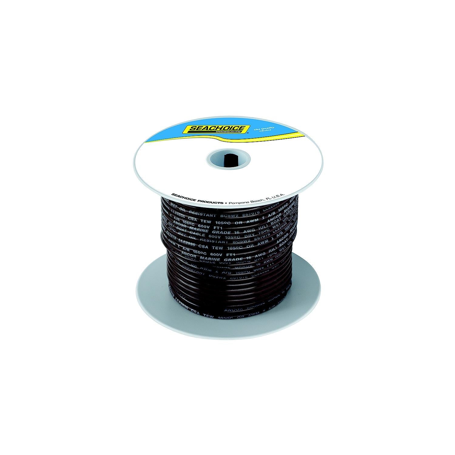 Seachoice 50-63073 Tinned Copper Marine Wire, 10 AWG, Brown, 100'